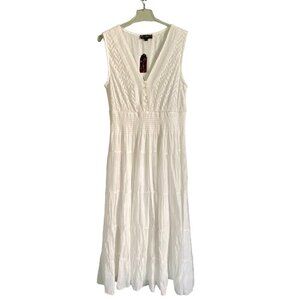 J  Glee Sleeveless White Maxi Dress XL NEW